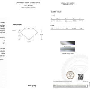 IGI Certified Lab Grown Diamond 1.03 D/VS1