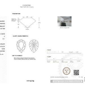 高品質實驗室培育鑽石，經IGI認證，展現卓越的光彩與純淨度。.